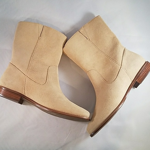 Jack Rogers Tan Suede Embroidered Boots NWOT - Picture 3 of 8